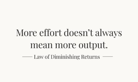 More effort doesn’t always mean more output — Law of Diminishing Returns