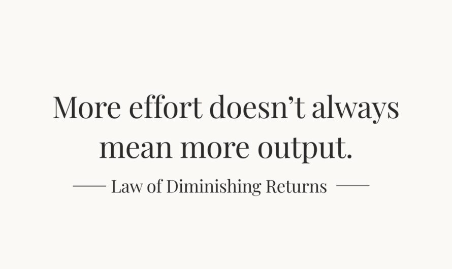 Law of Diminishing Returns — When More Gives Less