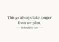 Things always take longer than we plan — Hofstadter’s Law