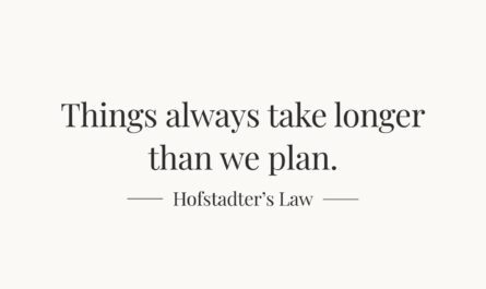 Things always take longer than we plan — Hofstadter’s Law