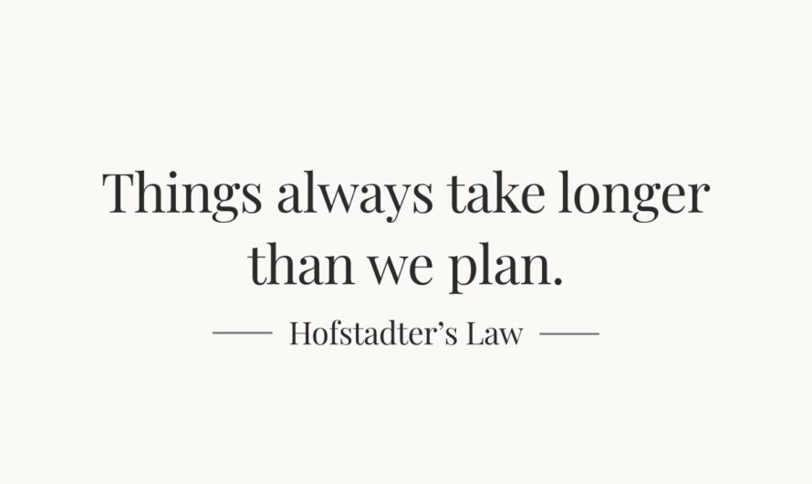 Hofstadter’s Law — Things Always Take More Time