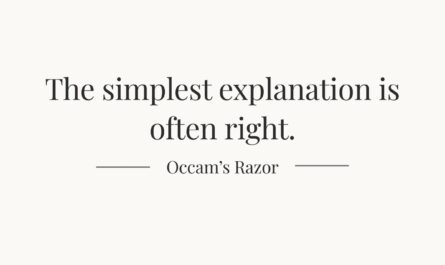 Occam’s Razor principle showing that the simplest explanation is often right