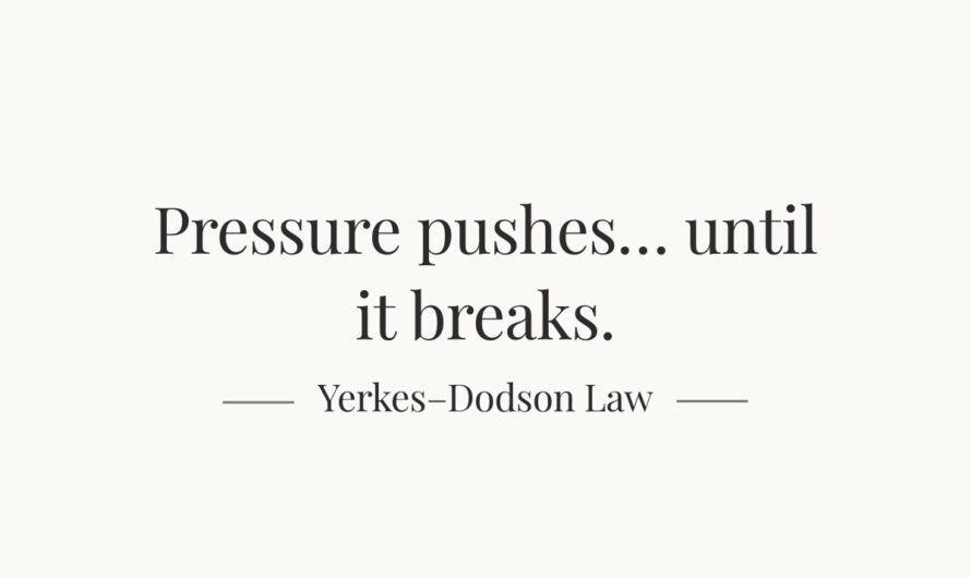 Yerkes–Dodson Law — The Sweet Spot of Pressure and Effort